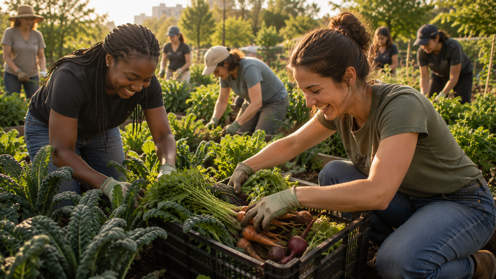 Volunteer harvest day